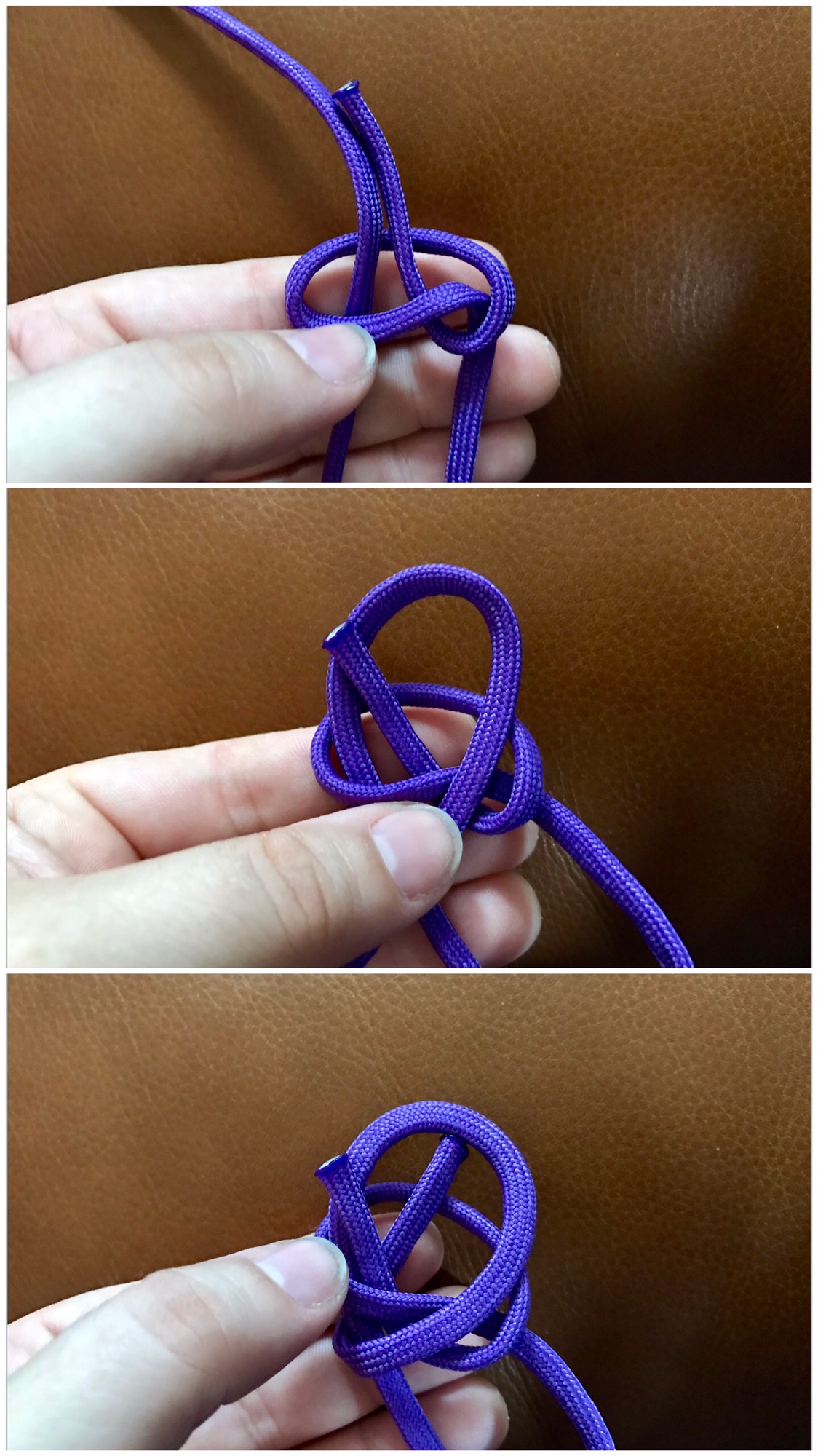 How to tie overhand cross-over knot